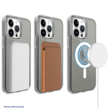 iPhone 15 Compatible Case Cover With Ultimate Shockproof Transparent And Compatible With Magsafe Technology - Clear Black